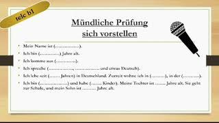 dtz a2 b1 mündliche Prüfung sich vorstellen