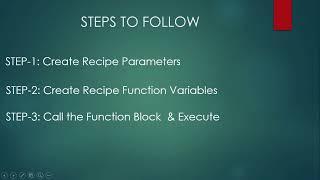 Recipe Function Block