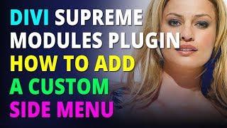 Divi Supreme Modules Plugin How To Add A Custom Side Menu