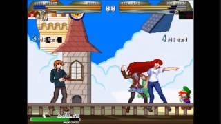 MUGEN: Aoko Aozaki & Kyonko Vs Mario & Luigi