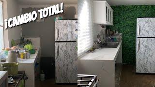 ¡Remodelando una cocina con ADHERIBLE MURO VERDE y poco dinero! | Mundo Betterware 