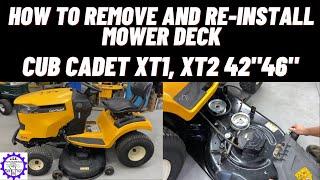 How to Remove Mower Deck Cub Cadet XT1 Enduro Series Lawn Tractor