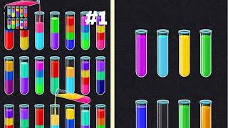 Color Water Sort Puzzle Games - Hyper Hybrid Casual - Gameplay Walkthrough (iOS & Android)