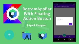 How to implement Bottom App Bar with FAB in Jetpack Compose | Android | Make it Easy