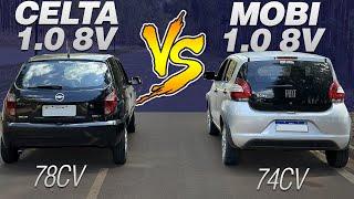 CELTA 1.0 VHC-E 78CV VS MOBI 1.0 FIRE EVO 74CV - DUELO DOS MANCOS!