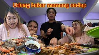 Bakar Ikan Dan Udang Hasil Pancing Di Rakit Dan Di Kolam// Makan Dengan Kawan-kawan