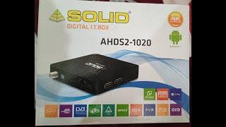 SATELLITE+OTT ANDROID BOX SOLID AHDS2-1020 UNBOXING AND REVIEW 2023