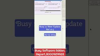 Busy Software New Update||Busy 21 Rel 10.5 New Update||Account Sure Solution