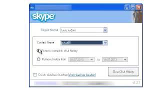 How to delete skype history