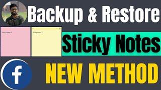 How to backup sticky notes windows 10 - Restore sticky notes windows 10