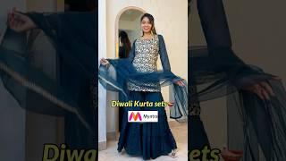 Myntra Diwali Kurta set haul️ #myntrahaul #diwalioutfits #shorts #trendingonshorts #kurtaset