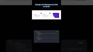 Change card background color on hover using HTML & CSS  #htmlcss #coding