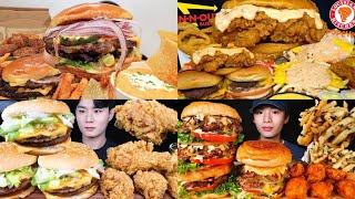 ASMR Yummy burgers Mukbang Compilation  | Cheese burger Asmr | Satisfying Eating Sounds