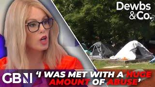 Michelle Dewberry met with 'HUGE amount of abuse' at Park Lane migrant 'tent city'