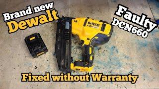 Repairing a brand new Dewalt DCN660 nail gun, without sending for warranty repair