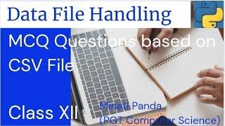 File Handling in Python| MCQ Question on CSV Files| Class XII