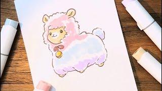 Let's draw a cute alpaca! ⭐️DRAW WITH ME #35⭐️