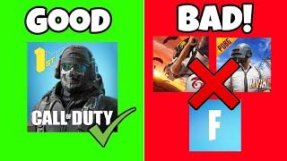 Why cod mobile is better than pubg and other games