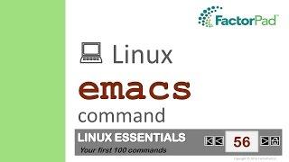 Linux emacs command summary with examples