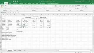 Bicycle Analysis using Excel - Mechanics