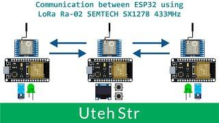 Arduino IDE + ESP32 + LoRa Ra-02 | Communication between ESP32 using LoRa Ra-02 SX1278 433MHz