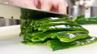 １３人分の青椒肉絲を一気に作る調理動画。（まかない）Shredded Pork with Green Pepper for 13people