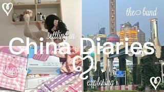 studying abroad in china🪷(eng sub)~unpacking, exploring Shanghai, shopping & more