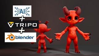 Como criar modelos 3d com Inteligência Artificial | Tripo Ai | e aprimora-los no Blender 4.3