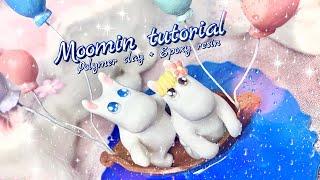 Муми Тролль и Фрекен Снорк на свидании из полимерки Polymer clay+Epoxy moomin date tutorial