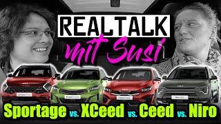 Kia Sportage vs. XCeed vs. Ceed vs. Niro - Realtalk mit Susi - Meinung kein Test Bericht deutsch