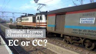 Shatabdi Express | Difference between CC and EC of Shatabdi Express |