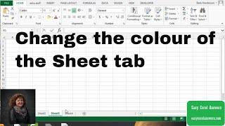 How to change the colour of the Sheet tab in Excel