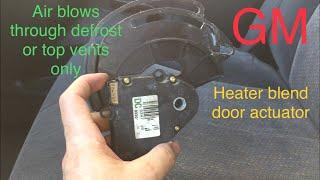 Air only blows out defrost or top vents: mode actuator Blend door 99-2007 GM Silverado, Tahoe, Yukon