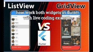 Difference between ListView & Gridview in flutter with coding example
