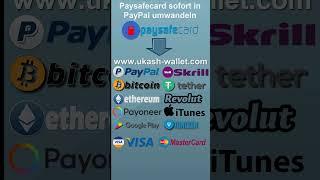 Konvertieren Sie #paysafecard  sofort in #paypal , #googleplay Card, #itunes , #bitcoin  und #usdt.