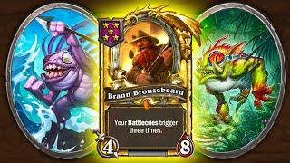 Crazy Golden Brann Value | Hearthstone Battlegrounds