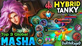 Supreme Masha Mvp with Hybrid Tanky Build 2022 • Top 3 Global Masha by DaRthRageD • Mobile Legends