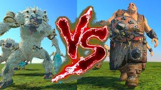 Yhetees VS Maneaters. Total War Warhammer 3