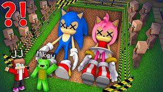 JJ and Mikey Found Sonic And Amy Rose in Minecraft ! Maizen