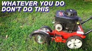 Turning A Yard Machines Edger Into A Stump Grinder