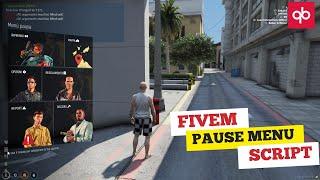 Fivem Pause Menu Script Fivem Scripts | Tebex Scripts