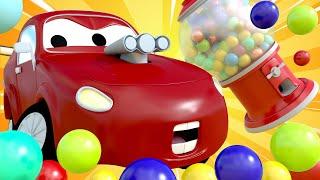 Авто Патруль -  Странная новая машина украла конфеты! - Автомобильный Город    детский мультфильм