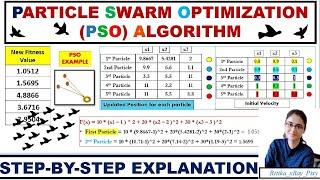 Particle Swarm Optimization (PSO) Algorithm Example Step-by-Step Explanation ~xRay Pixy