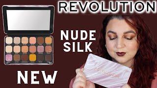 NEW MAKEUP REVOLUTION NUDE SILK FOREVER FLAWLESS PALETTE REVIEW, SWATCHES AND DEMO, LIZZIE DEMETRIOU