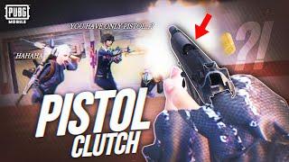 1vs4 CLUTCH with PISTOL FULL AUTO - PUBG MOBILE | SOLO vs SQUADS