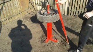 Шиномонтаж своими руками. Ручной шиномонтажный станок. Homemade manual tire changer