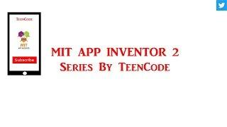 Mit App Inventor Basics #1