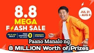 Paano sumali sa Shopee Shake 8.8 Mega Flash Sale and Win 8 Million worth of Prizes | Wowowin