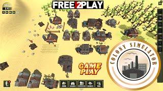 Colony Simulator  Gameplay  PC Steam [ Free to Play ] Strategy Survive game 2022