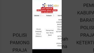 Cara Gampang Mencari Formasi Sesuai Jenjang Pendidikan di SSCASN CPNS BKN 2024 #shorts